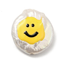 Cargar imagen en el visor de la galería, Perlas Naturales con Carita Feliz – Esmalte Amarillo