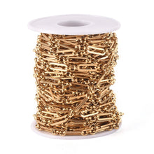 Cargar imagen en el visor de la galería, Cadena Figaro de Acero Inoxidable 304 con Baño de Oro 18K – Rollo de 10 metros