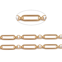 Cargar imagen en el visor de la galería, Cadena Figaro de Acero Inoxidable 304 con Baño de Oro 18K – Rollo de 10 metros