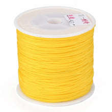 Cargar imagen en el visor de la galería, Hilo de Nylon Trenzado 0.8mm – Amarillo Dorado, 100 Yardas