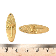 Cargar imagen en el visor de la galería, Charm Palma Tropical Dorado (Acero Inoxidable)