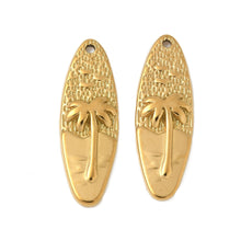 Cargar imagen en el visor de la galería, Charm Palma Tropical Dorado (Acero Inoxidable)
