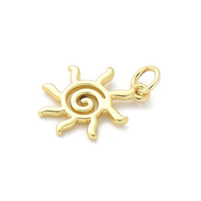 Cargar imagen en el visor de la galería, Dije de Sol  con Baño de Oro 18K
