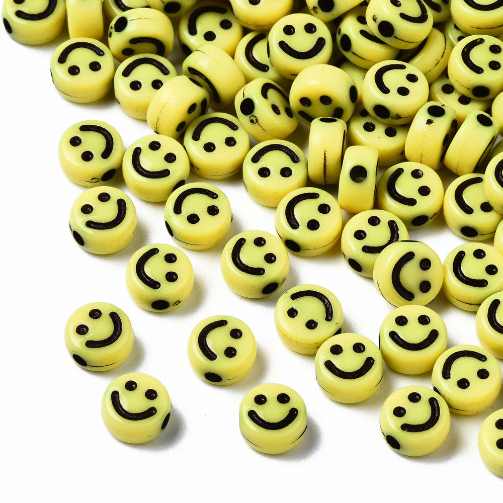 Happy face beads