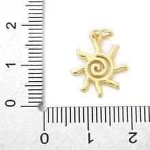 Cargar imagen en el visor de la galería, Dije de Sol  con Baño de Oro 18K
