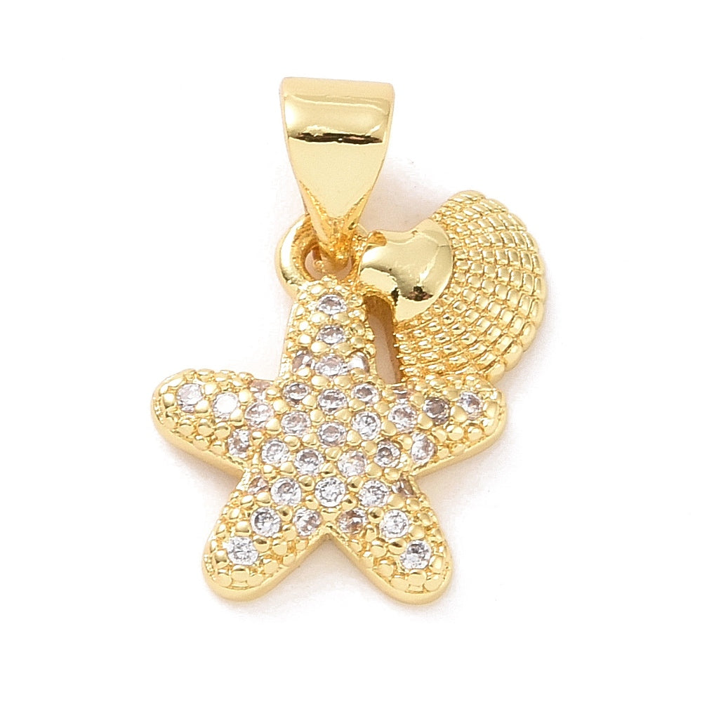 Charm de estrella de mar y concha