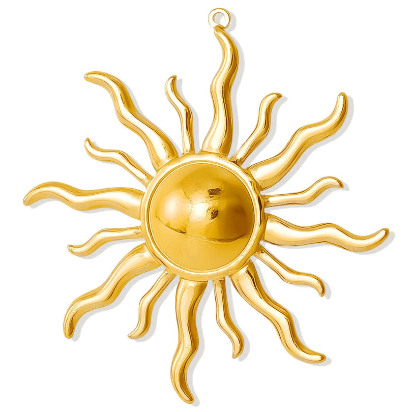 Charm de Sol en Acero Inoxidable 304 Dorado – 42x39 mm